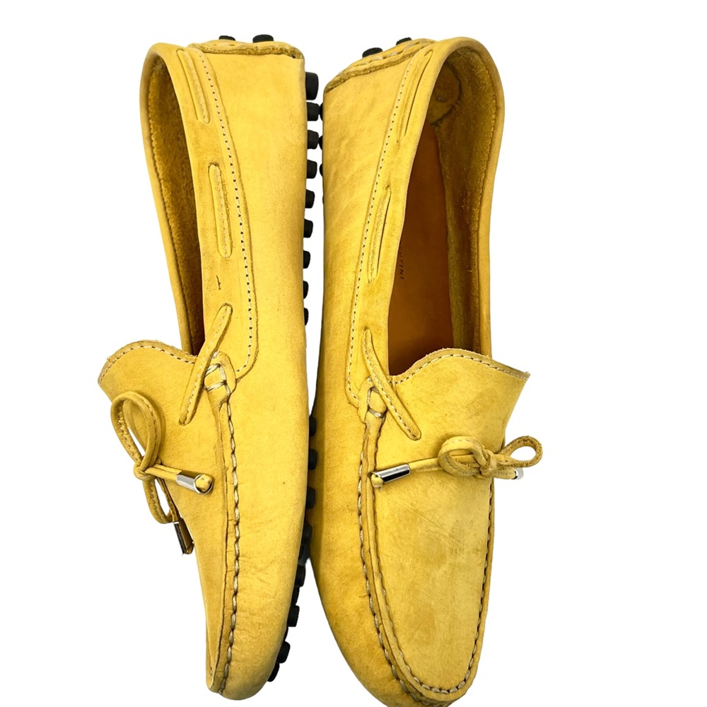 Mercanti Fiorentini women's Gold Leather Moc Driving Loafers size 10B - Picture 4 of 10